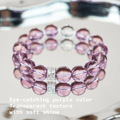 12mm Purple Grape Artificial Crystal Bracelet - Fashion Versatile Style