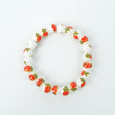 Jingdezhen Ethnic Style Ceramic Bead Bracelet - Spring Blossom Red (8mm)