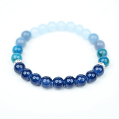 New Chinese Five Elements Water Series • Ocean Blue Gradient Bracelet(8mm) Versatile Commute Style