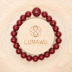Cinnabar Zodiac Bead Bracelet - Ox (8mm)