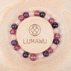 New Chinese Five Elements Fire Series • Vibrant Pink-Purple Bracelet (8mm) Unique Eye-Catching Style