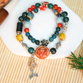 Glazed Mermaid Ji Ceramic Bracelet (Sweet & Romantic, Double Wrap)