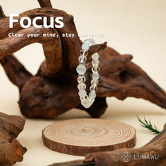New Chinese Five Elements Metal Series • Light Blue Translucent Bracelet (8mm) Minimalist Style