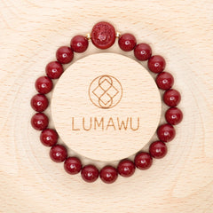 Cinnabar Zodiac Bead Bracelet - Horse (8mm)