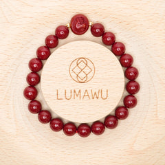 Cinnabar Zodiac Bead Bracelet - Goat (8mm)