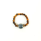 Tiger Eye Heart Agate Ring (3mm)