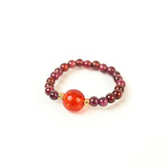 Garnet Red Agate Ring (3mm)