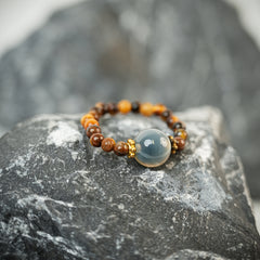 Tiger Eye Heart Agate Ring (3mm)