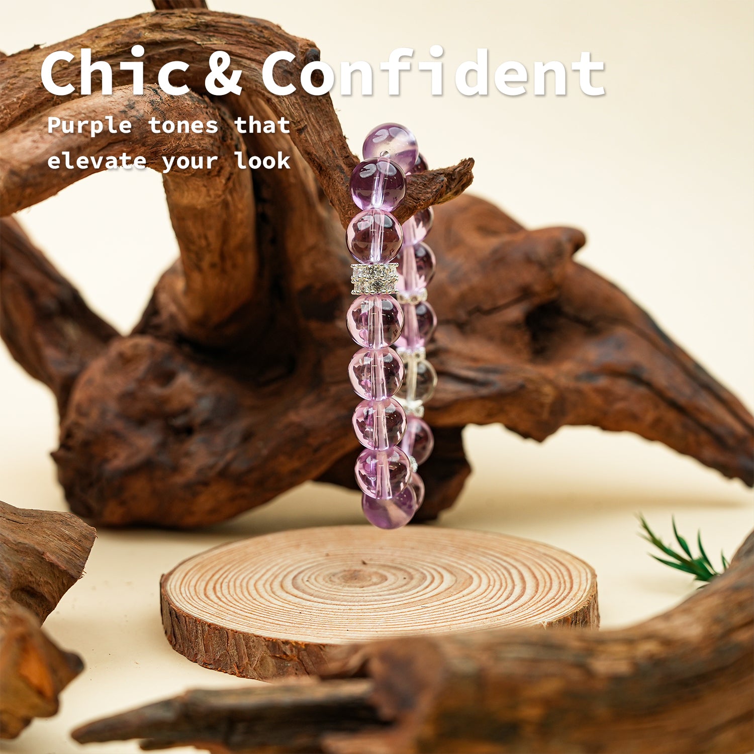 12mm Purple Grape Artificial Crystal Bracelet - Fashion Versatile Style