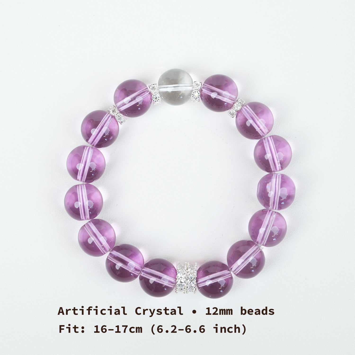 12mm Purple Grape Artificial Crystal Bracelet - Fashion Versatile Style