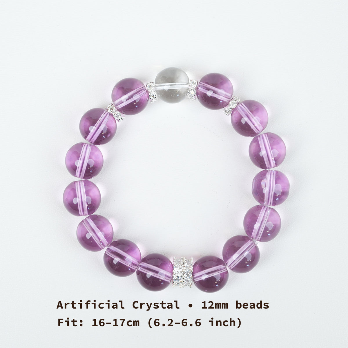 12mm Purple Grape Artificial Crystal Bracelet - Fashion Versatile Style