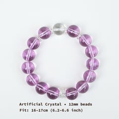 12mm Purple Grape Artificial Crystal Bracelet - Fashion Versatile Style