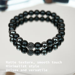 Matte Hematite Bracelet - Minimalist Versatile Style