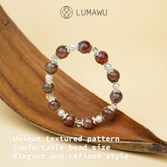 Red Rabbit Hair Texture Crystal Bracelet - 10mm Temperament Style