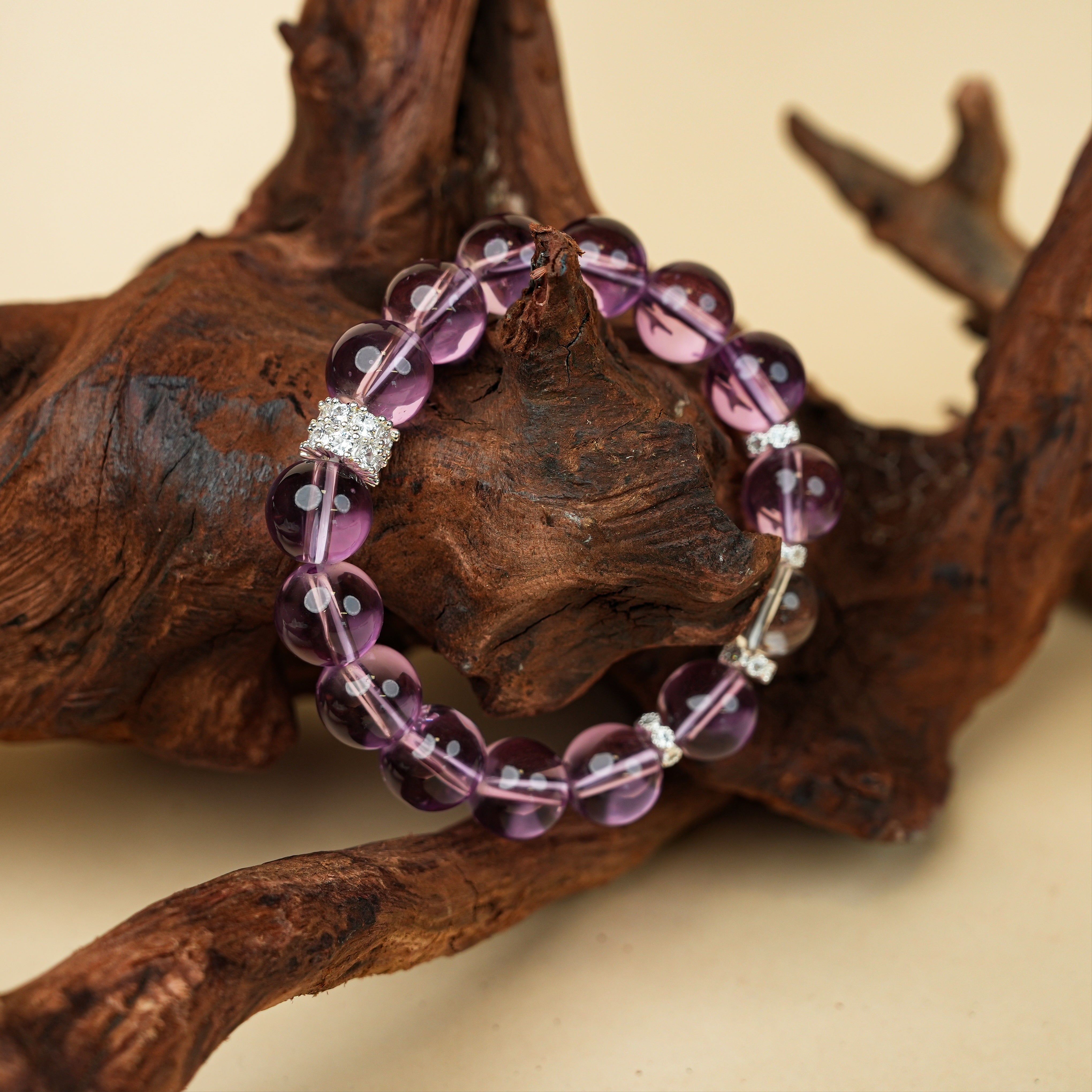 12mm Purple Grape Artificial Crystal Bracelet - Fashion Versatile Style