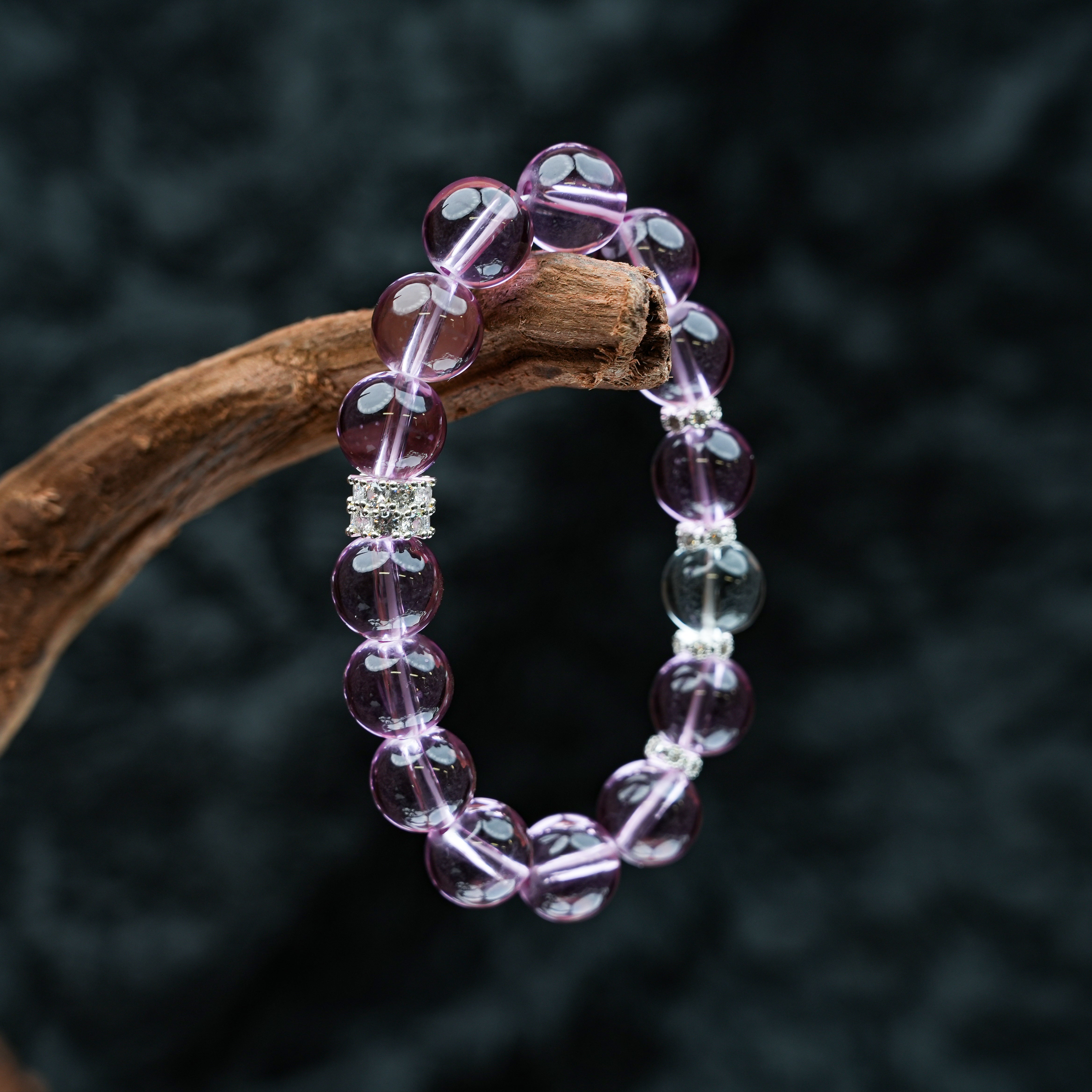 12mm Purple Grape Artificial Crystal Bracelet - Fashion Versatile Style