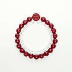 Cinnabar Zodiac Bead Bracelet - Rat (8mm)