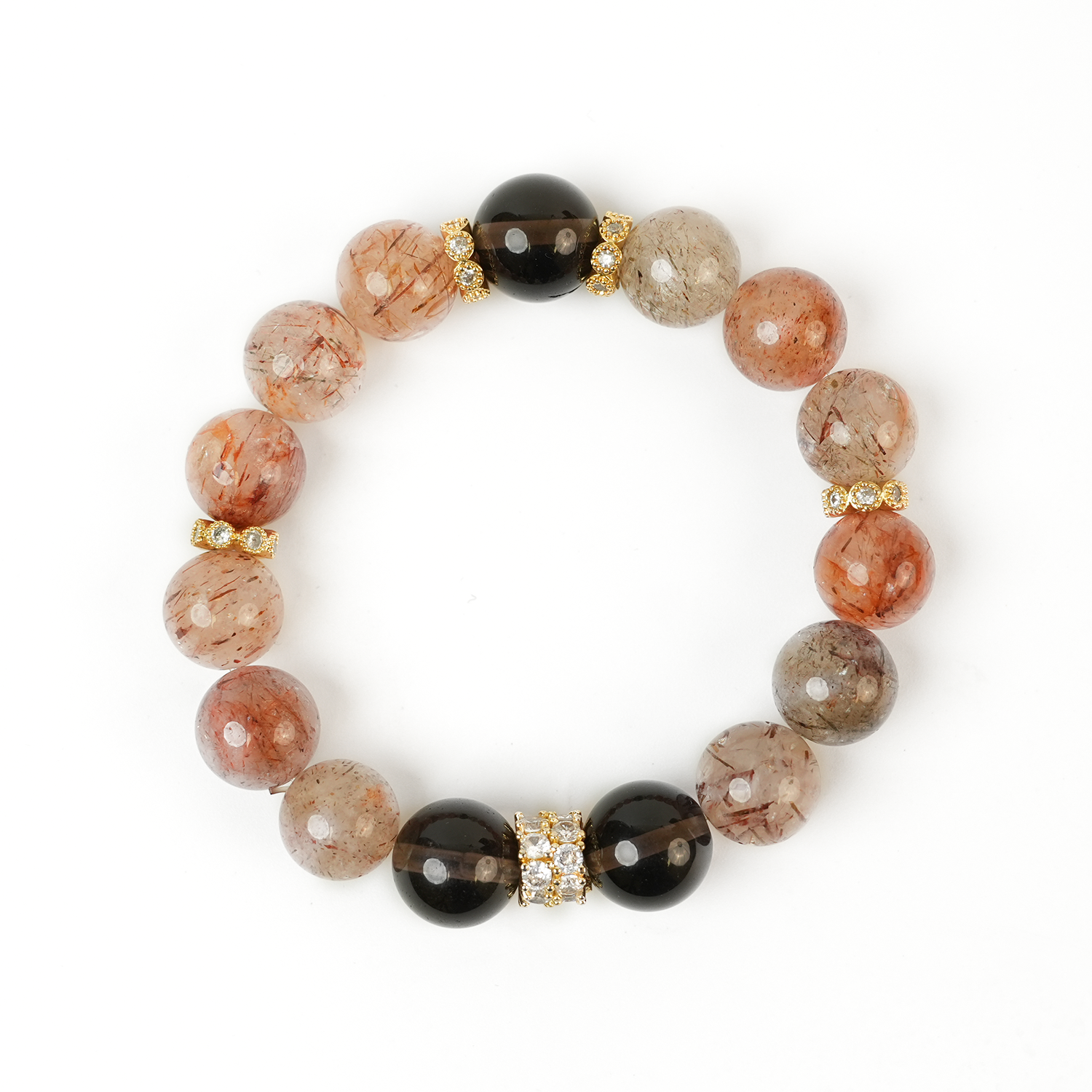 Black Gold Super Seven Tea Crystal Hand String