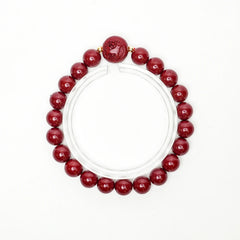 Cinnabar Zodiac Bead Bracelet - Dog (8mm)
