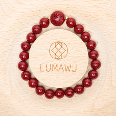 Cinnabar Zodiac Bead Bracelet - Dog (8mm)