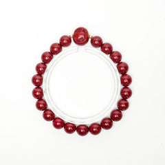 Cinnabar Zodiac Bead Bracelet - Pig (8mm)