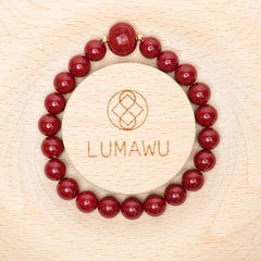 Cinnabar Zodiac Bead Bracelet - Pig (8mm)