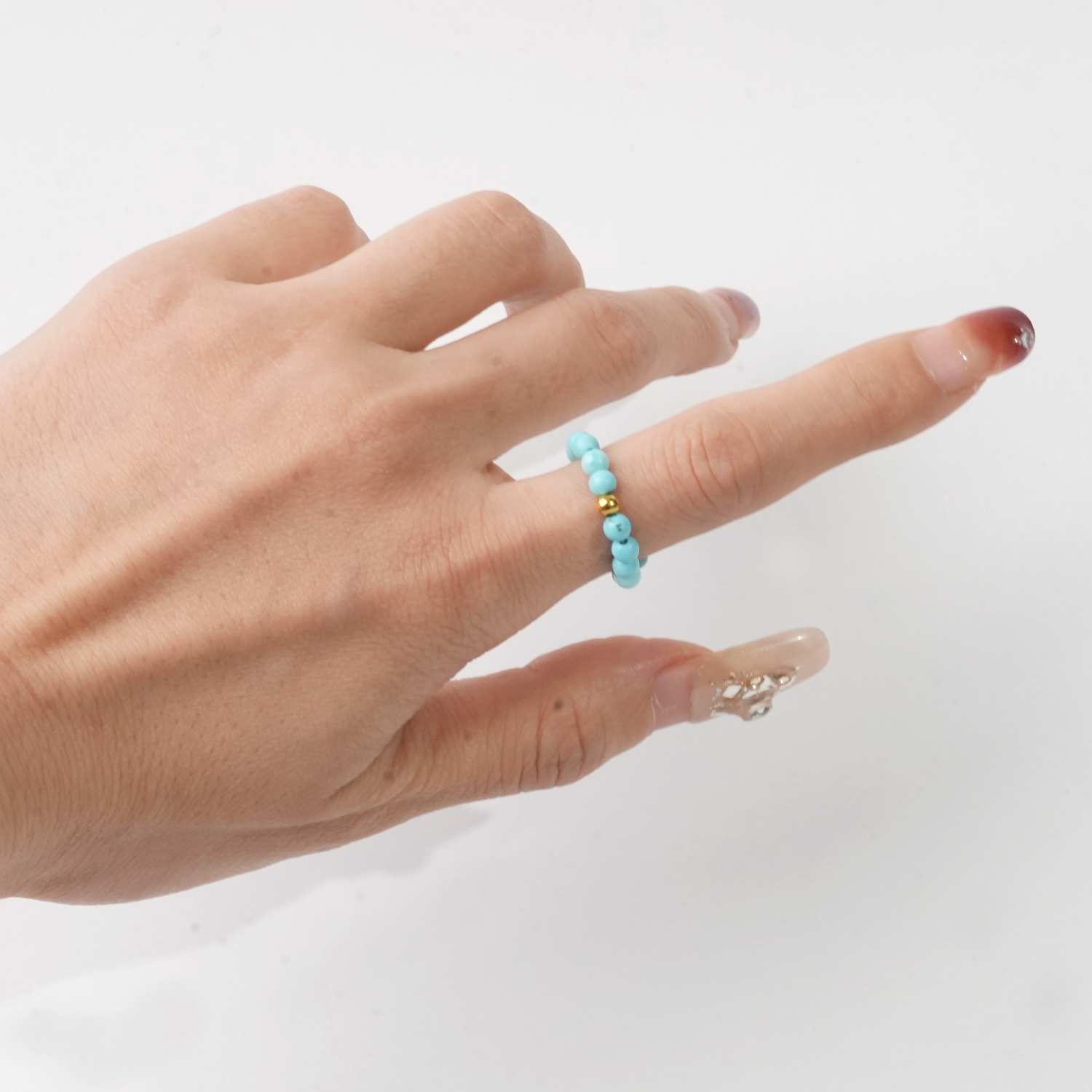 Green Turquoise Ring (3mm)