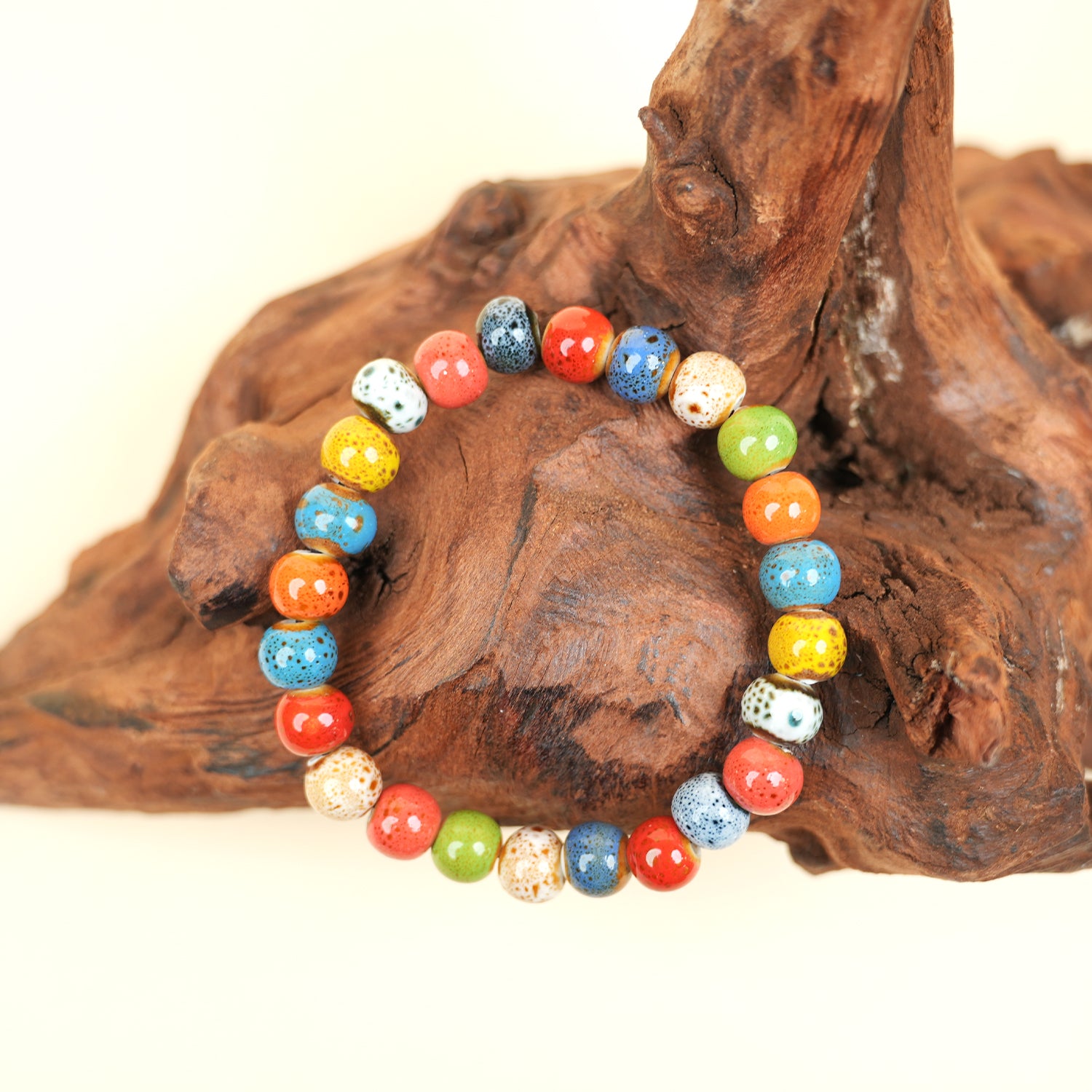 Chinese Ceramic Round Bead Bracelet