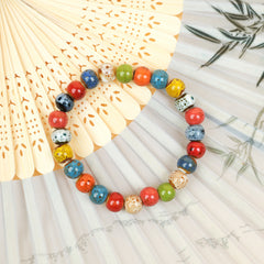 Chinese Ceramic Round Bead Bracelet