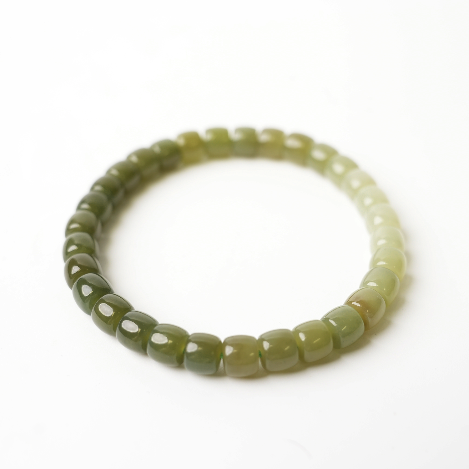 Chinese Hotan Jade Gradient Bracelet