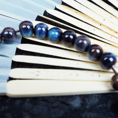 Handmade DIY 8mm Flower Glaze Leopard Print Porcelain Beads (30 pcs) - Leopard Gem Blue