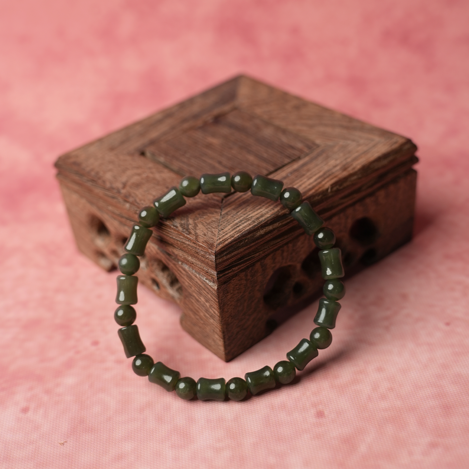 Chinaca Hotan lade Green Bamboo Bracelet