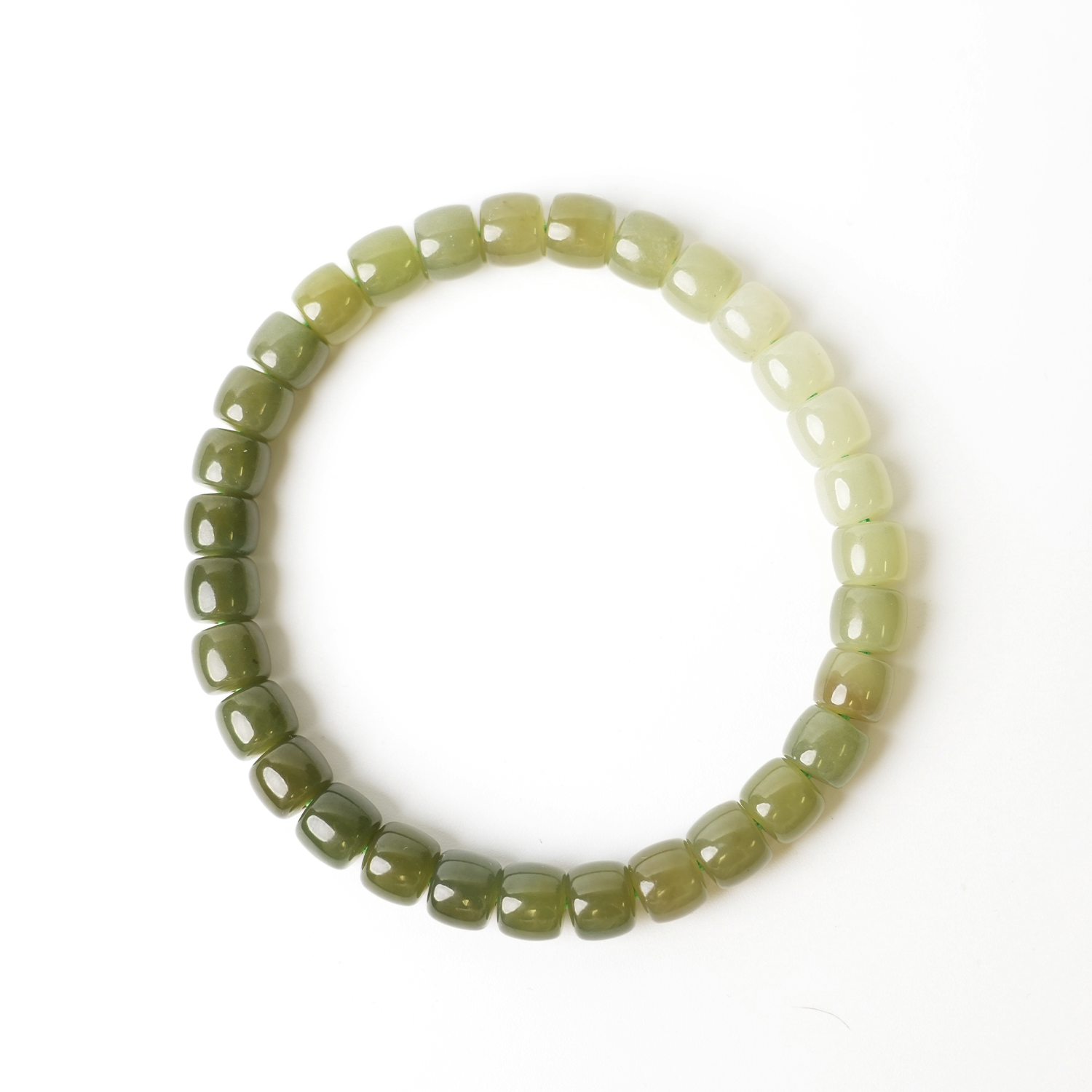 Chinese Hotan Jade Gradient Bracelet