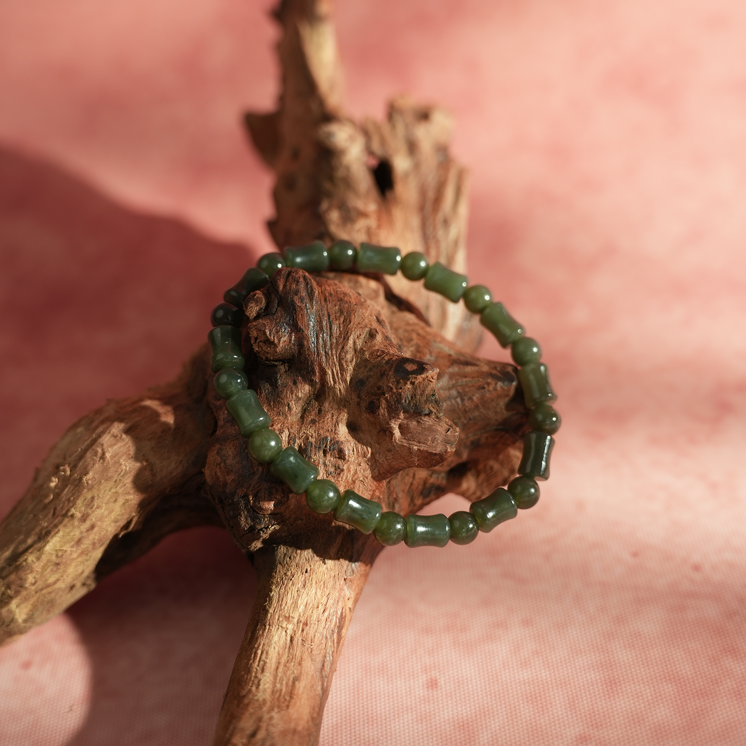 Chinaca Hotan lade Green Bamboo Bracelet