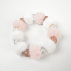 Pink Quartz Fluffy Ball Bracelet (10mm)