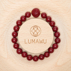 Cinnabar Zodiac Bead Bracelet - Tiger (8mm)