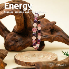 New Chinese Five Elements Fire Series • Vibrant Pink-Purple Bracelet (8mm) Unique Eye-Catching Style