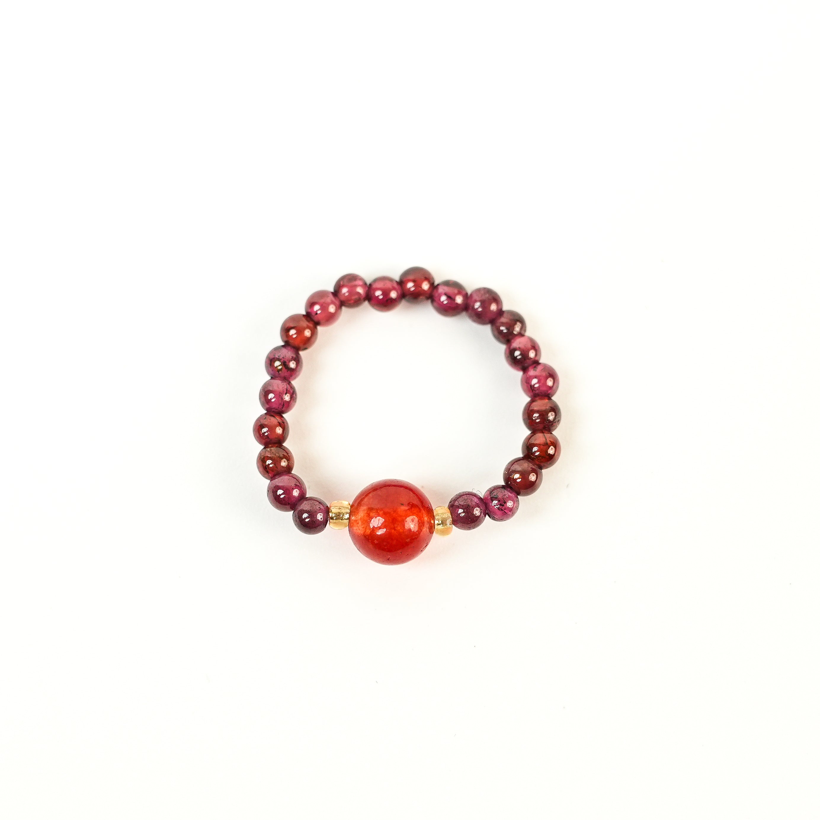 Garnet Red Agate Ring (3mm)