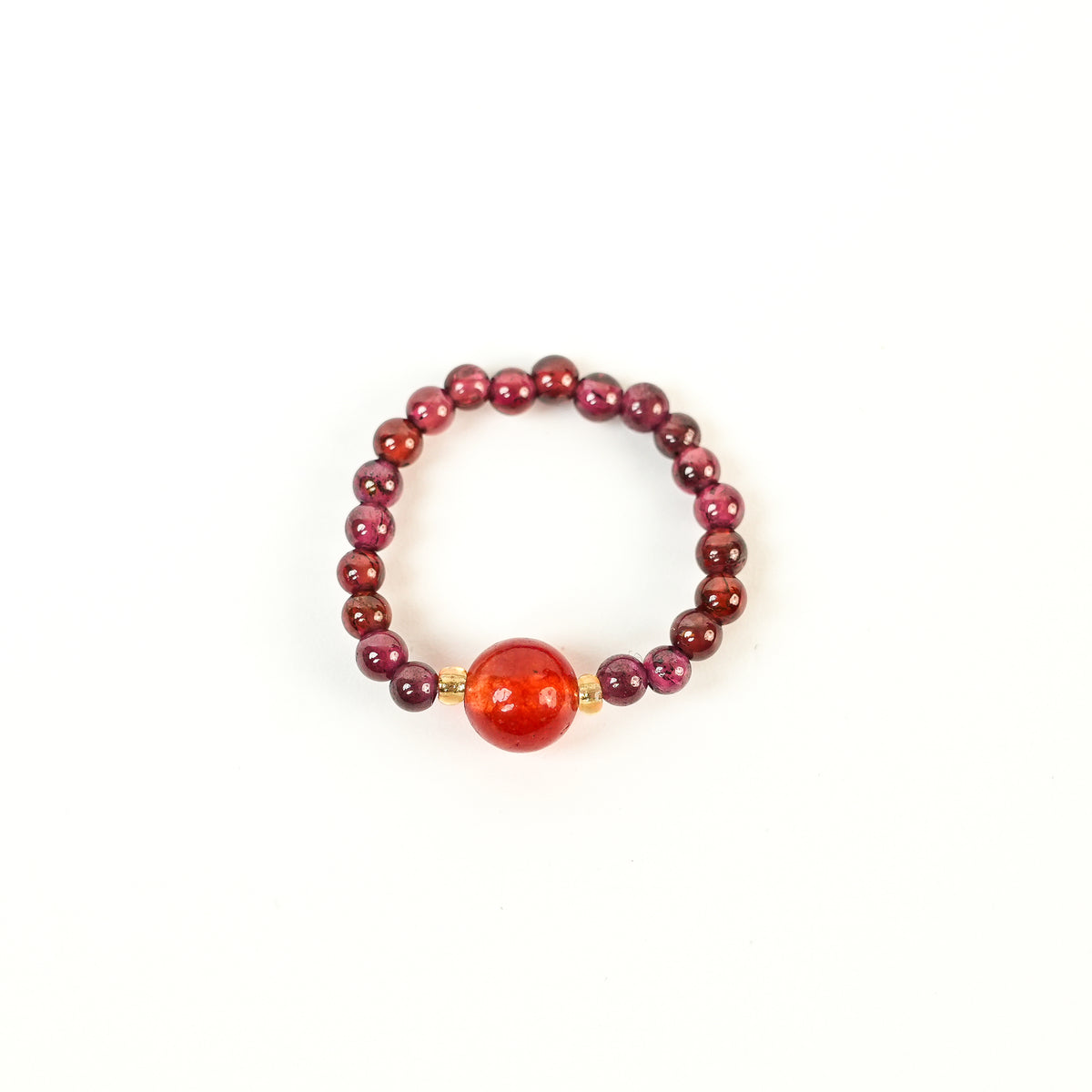 Garnet Red Agate Ring (3mm)