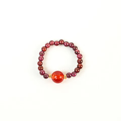 Garnet Red Agate Ring (3mm)