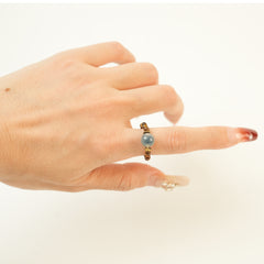 Tiger Eye Heart Agate Ring (3mm)