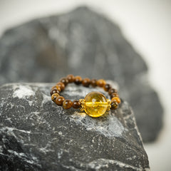 Tiger Eye Citrine Ring (3mm)